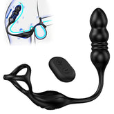 Tapón anal, anillo vibrador para el pene, bolas anales, masajeador de próstata, vibrador, juguetes anales